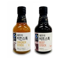 TORIMALL 청정원 쉐프의 비프/치킨스톡340g / 육수내기/ 국물우리기/ 감칠맛 택1, 비프스톡340g