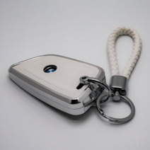 BMW 키케이스 가죽 알루미늄 최신형 신형 BMW 전차종 lci X1 X5 X6 X7 new 7시리즈, B타입 화이트