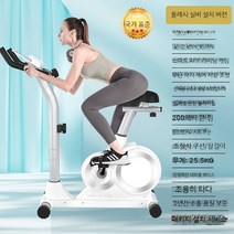 스피닝 실내자전거 헬스 사이클 홈트레이닝 가정용, 패키지 설치  흰색 - 전자 시계 포함  마그네트론 음