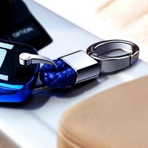 지프 크라이슬러 스마트키 키홀더 TPU 키케이스 체로키 랭글러 300C 레니게이드, 02.(키링)=블루