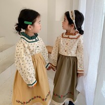 루라줌) 아기 유아 아동 키즈 어린이 돌아기 두돌 앞치마 블라우스 샤프란 자수 치마 상하복세트 여아 하객룩 봄원피스 봄옷 간절기 어린이집 등원룩 여아 여자아이 치마 코디룩 조카선물