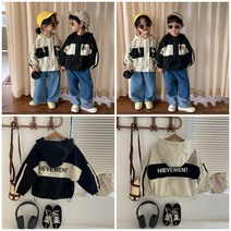 민이마켓 여아 남아 키즈 유아 봄 점퍼 바람막이 아동봄코디 주니어옷 배색점퍼 어린이집 등원룩 수입아동복