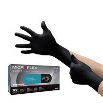 마이크로플렉스 93-732i 블랙 니트릴장갑 100매, M