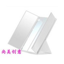 명품손거울 작은거울 미니 선물 화장 고급, LED 흰색