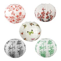 한지 등갓 35cm 단풍 매화 대나무 한지등 전등갓 갓등 조명등 인테리어 조명 생활용품 업소 걸이등 주점, ( 나비 )