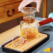 우드 핸들 티팟 차포트(400ml) 내열 유리, 상세페이지 참조