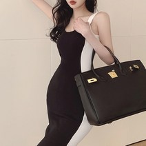 대박난박양 배색 나시 니트 원피스