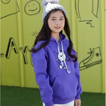 리틀소녀 기모_댄싱베어후드티 티셔츠