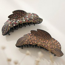 바이데이지 고급 나뭇잎 큐빅 특대 집게핀 Bh0717