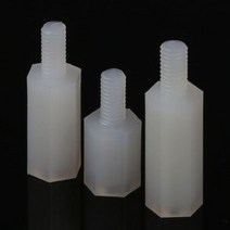 석고 토우 앙카 흰색 육각 나일론 기둥 단일 헤드 플라스틱 지지대 M2 M2.5 M3 M4 10PCS 144246, 12mm