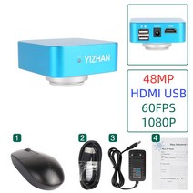 주사전자현미경 비파괴 수질 검사 오염도측정기 HDMI 디지털 비디오 카메라 산업용 LAB 전화 PCB 납땜 수리용 USB VGA 48MP 38MP 13MP, 1.H2607 48MP