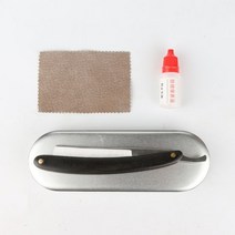 일본 일자 이발소 바버샵 클래식 외날 면도기 구식 군대 수동 핸디 옛날, 단일사이즈, A_블랙 우드 싱글