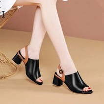 자칠 여성 키높이 샌들 벨크로 샌들힐 통굽 3cm 여름 여자샌들
