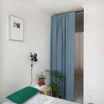 노멀디자인 로빈블루 공간분리 포인트 가림천 베란다 현관 테라스 아이방 창문 가림막 가리개 커튼