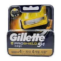 질레트 프로쉴드 옐로우 면도날 4개입