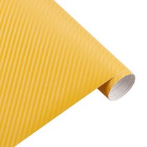 수전사필름 3D 탄소 섬유 자동차 스티커 30cm x 127cm 광택 블랙 매트 자체 접착 오토바이 노트북 스킨 폰, 04 Yellow