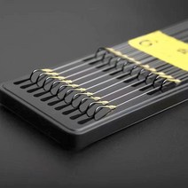 텅스텐 강한 묶음 바늘 2본 10조 옥수수 생미끼 스위벨 낚시 후크, 블랙골드, 이두메지나형, 7호, 10개