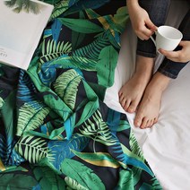 소잉홀릭 면20수) 포레스트골드패턴 - NSCR/힐링 /보태니컬/트로피칼원단