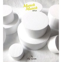 원형 스티로폼 케이크 / 9가지size 생크림 모형 케익 만들기 diy, 미니1 (지름8cm x 높이6cm), 1개