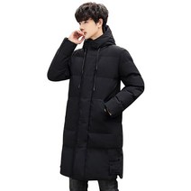 HOLIDIS 남성용 빅사이즈 겨울 집업 후드 롱패딩 M-8XL