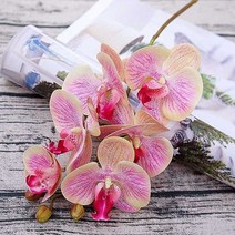 화병 오브제 수경재배 유리병 달항아리 세라믹 종이학 도자기 번들 헤드 플라스틱 나비 난초 꽃병 홈 웨딩 식물 스마스 선물 상자 인공 꽃, 분홍색