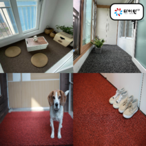 타이탄 통풍형 두께 18mm 코일 롤 120x100cm 현관매트 그레이, 그레이 투톤(그레이+블랙), 1개