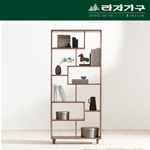 우드림 고무나무 원목 디자인 책장_BC103, 월넛