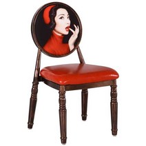 북유럽 엔틱 빈티지 의자 원목 복고풍 그림 감성 홈 카페 인테리어 레트로 체어, 06 F(실사진옵션이미지참고)