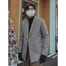 [감성치트키!!]울더블자켓 미니멀 남자 오버핏 겨울 남성 코트 크롭 더블 블레이저 숏 잠바 점퍼 자켓 2color