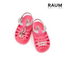 라움에디션 LOONEY TUNES FOLKS SANDAL 레드 아동 캐릭터장식 샌들