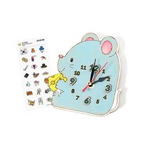 레디코 모양 시계 DIY 키트 만들기 재료 캐릭터 동물 시간 공부 학습 교구 세트 어린이 초등 돌봄 우드 팬시 공예, 쥐(사은품 증정), 1개