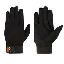 요술 카이맨 장갑 QIANGLEAF PU 마이크로 화이버 작업 보호 초박형 안전 승마 원예 스포츠 블랙 벙어리 2520