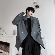 가을 더블 모피 스터드 장식 루즈남맥시멈코트 투톤KK86/P215
