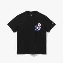 뉴에라 뉴에라 남녀공용 MLB 핀 버튼 LA 다저스 티셔츠 블랙 / 13338662