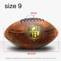 럭비공 미국 축구 럭비 공 크기 9 저항 6/3 영어 훈련 연습 팀 스포츠, [01] Size 9