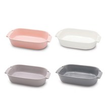 NEW 유럽피언 리조토 라자냐 그라탕기 손잡이 오븐용 그릇, 화이트