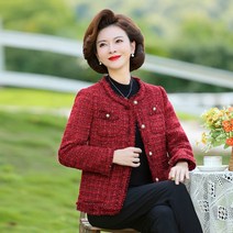60대여성복 50대여성정장 부모님옷선물 플러스사이즈 50대자켓 봄아웃터 시니어룩