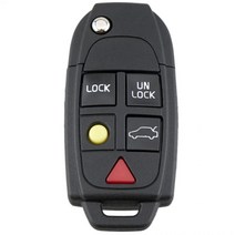 플립 원격 키 쉘 케이스 FOB 교체 볼보 S60 S80 V70 XC70 에 적합 3 버튼, 한개옵션0, 한개옵션0