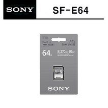 소니 SDXC UHS 2 U3 메모리카드 SF-E64, 64GB