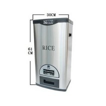 스텐레스 쌀통 방습 보관 박스 캐비넷 밀폐 상자, 블랙(20kg사이즈)