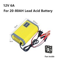 Heltec-자동차 배터리 충전기 완전 자동 2A 6A 8A 지능형 고속 충전 3 단계 납 산성 AGM 젤 충전기, 러시아, 10 12V 6A US Plug