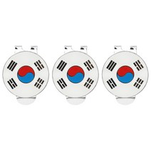 국가대표 태극기 자석 볼마커 3p, 화이트