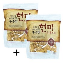 바른들식품 엄마손 구수한 누룽지 현미누룽지 1kg+1kg 2개, 1kg