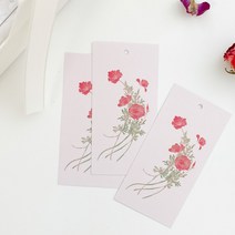 새담 TC03 꽃 장미 택 10장 / 꽃집 선물포장 라벨 행택