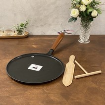 스타우브 B품 28cm 팬케익팬 크레페팬 크레이프팬 (나무손잡이), 1개
