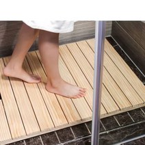 욕실발매트 문주문제작 샤워실 논슬립우드 신발깔창 화장실 방부목재 바닥 욕실매트 방수 물흡수 발매트, C08-65x65cm, T02-AAA뉴질랜드 소나무 친환경 나무를 솔질 왁스오