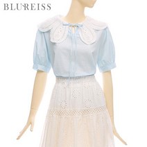 블루레이스 블루레이스 리본넥레이스카라블라우스_B2M1BL5361