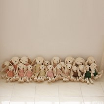 화음베베 오가닉 토끼인형 애착인형 슈슈 7종, 브라운 멜빵 바지