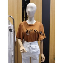 에고이스트(EM3CH766) 비딩 레터링 자수 티셔츠(1891091)