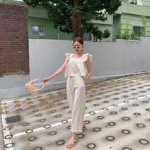 클로슈W / 상큼 프릴 나시 밴딩 팬츠 세트 3color